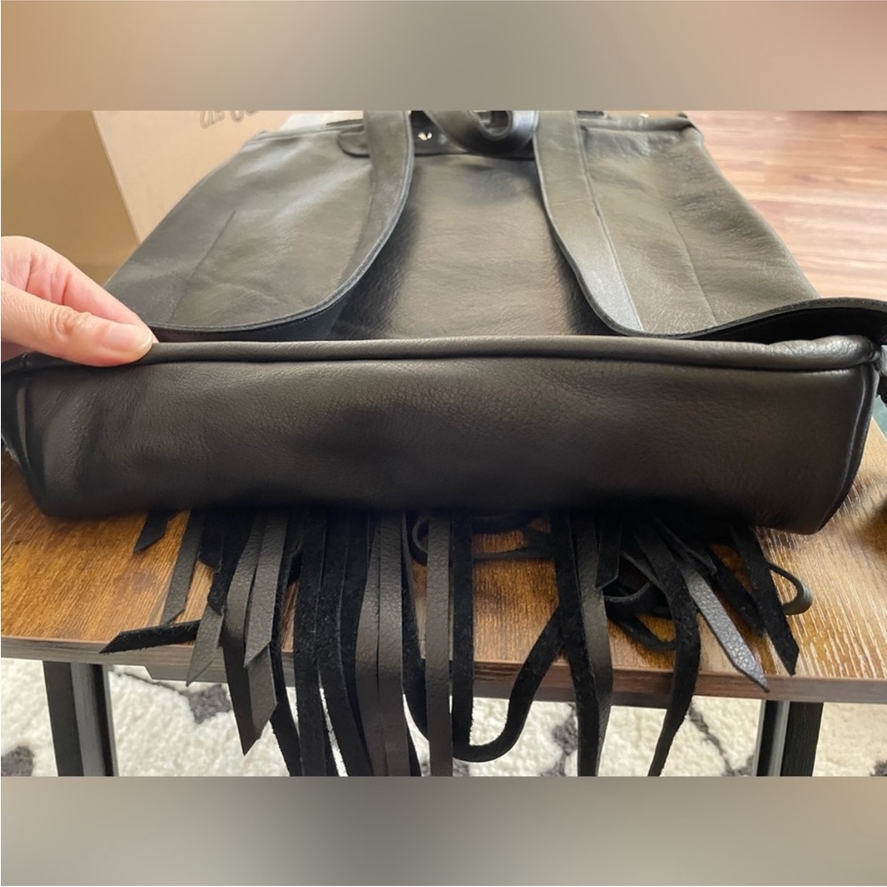 Black Fringe Backpack - image 6
